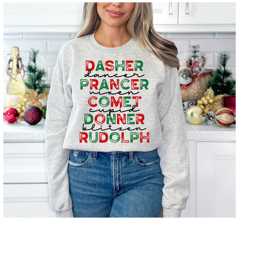 Dasher Dancer Red Green